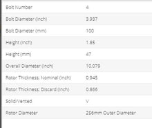 Load image into Gallery viewer, FRONT 256 mm 55083 LH/RH PAINTED BRAKE ROTOR FITS COBALT 05-08,G5 07-08,PURSUIT