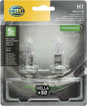 Load image into Gallery viewer, HELLA H1P50TB +50 Performance Bulb, 12V, 55W, 2 Pack