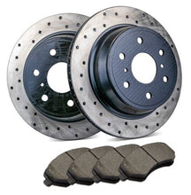 Load image into Gallery viewer, PROMAX 22-53005/21-1084 FRONT CARBON DRILLED ROTORS& CERAMIC PADS WITH HARDWARE