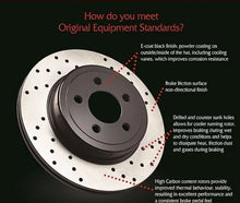 Load image into Gallery viewer, PROMAX 22-53005/21-1084 FRONT CARBON DRILLED ROTORS& CERAMIC PADS WITH HARDWARE