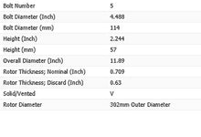 Load image into Gallery viewer, NEW FITS MAZDA-CX-7 2007-2012 REAR PAINTED BRAKE ROTORS(SET OF 2)31459