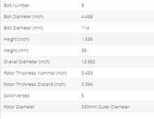 Load image into Gallery viewer, NEW FITS FORD,LINCOLN,MERCURY REAR PAINTED BRAKE ROTORS(SET OF 2)54165