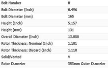 Load image into Gallery viewer, NEW FITS RAM1500,RAM2500,RAM3500 REAR PAINTED BRAKE ROTORS(SET OF 2)53011