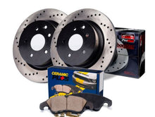 Load image into Gallery viewer, REAR CARBON DRILLED ROTOR&CERAMIC PAD W/HARDWARE FIT ASPEN/DURANGO/DODGE RAM/RAM