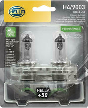 Load image into Gallery viewer, HELLA H4P50TB +50 Performance Bulb, 12V, 60/55W, 2 Pack