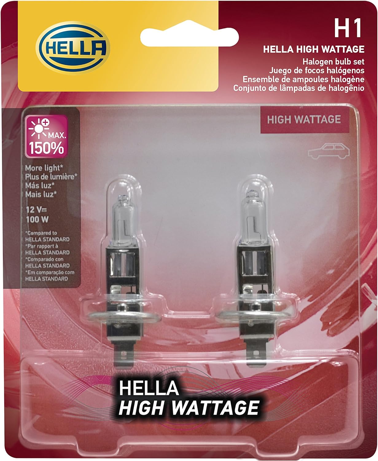 HELLA H1 100WTB High Wattage Bulbs, 12V