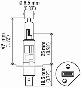 HELLA H1 100WTB High Wattage Bulbs, 12V