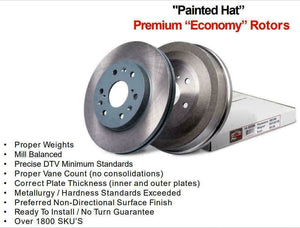 NEW FOR 10-19 FITS CT200H/PRIUS/PRIUS PLUG-IN REAR PAINTED ROTOR&CERAMIC PADS