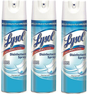 Lysol Disinfectant Spray, Crisp Linen, 19 oz, 3 Count