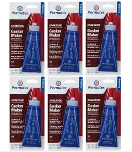 Permatex 51813-6PK Anaerobic Gasket Maker, 50 ml Tube (Pack of 6)