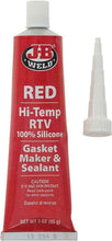 Load image into Gallery viewer, J-B Weld 31314 High Temperature RTV Silicone Gasket Maker and Sealant - Red - 3
