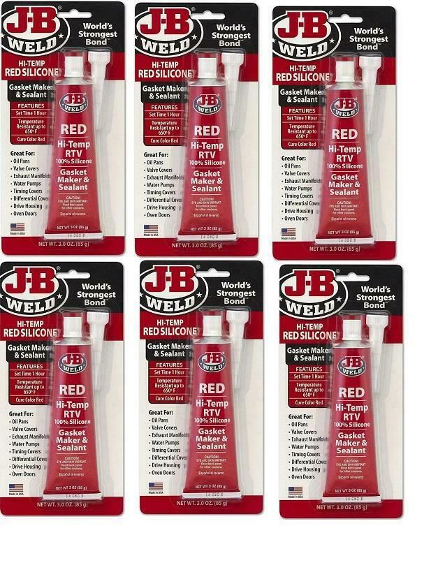 J-B Weld Sealant Silicone Red RTV 3oz 31314