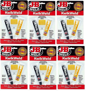 J-B Weld 8276 KwikWeld Quick Setting Steel Reinforced Epoxy (6 Pack)