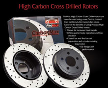 Load image into Gallery viewer, PROMAX 22-55133/21-1194 REAR CARBON DRILLED ROTORS&amp; CERAMIC PADS WITH HARDWARE F
