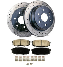 Load image into Gallery viewer, PROMAX 22-31483/21-1304 REAR CARBON DRILLED ROTORS&amp; CERAMIC PADS WITH HARDWARE K
