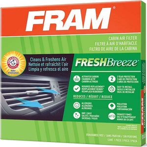 FRAM Fresh Breeze Cabin Air Filter with Arm & Hammer Baking Soda, CF10372