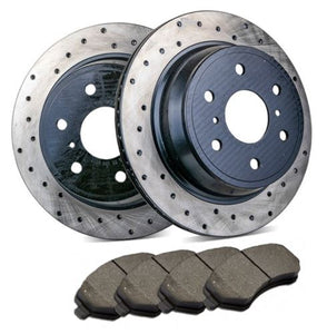 PROMAX 22-53005/21-1084 FRONT CARBON DRILLED ROTORS& CERAMIC PADS WITH HARDWARE