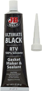 J-B Weld 32329 Ultimate Black RTV Silicone Gasket Maker and Sealant - 3 oz. - Bl