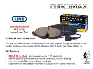 promax Front Brake Pads Fit BMW M-323I-328I-328I-328XI-335D-335I-335I -335IS-335