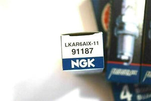 4PCS NGK SPARK PLUGS IRIDIUM IX LKAR6AIX-11 (91187)